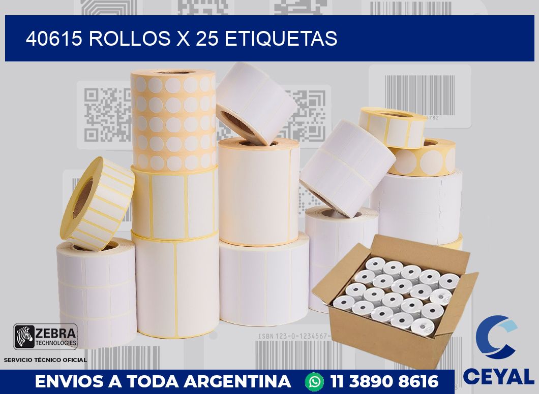 40615 Rollos x 25 etiquetas