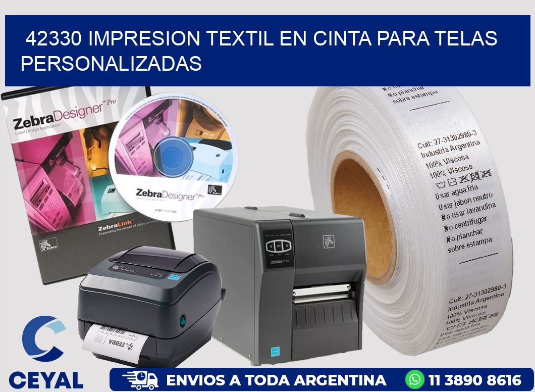 42330 IMPRESION TEXTIL EN CINTA PARA TELAS PERSONALIZADAS