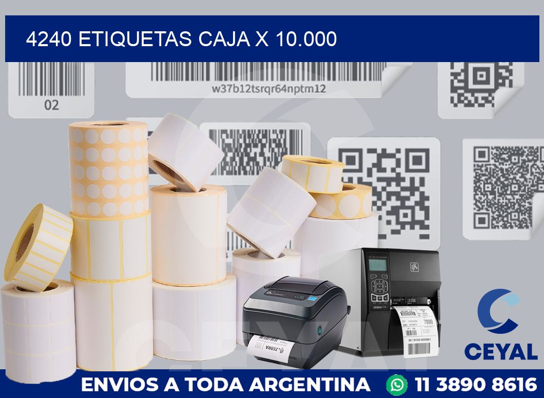 4240 etiquetas caja x 10.000