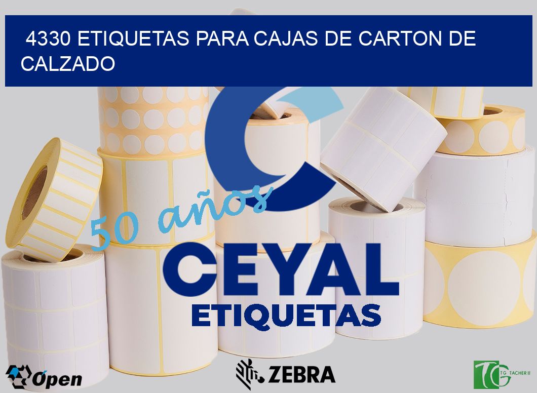 4330 ETIQUETAS PARA CAJAS DE CARTON DE CALZADO