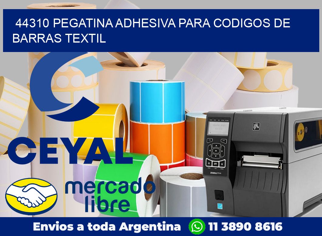 44310 PEGATINA ADHESIVA PARA CODIGOS DE BARRAS TEXTIL
