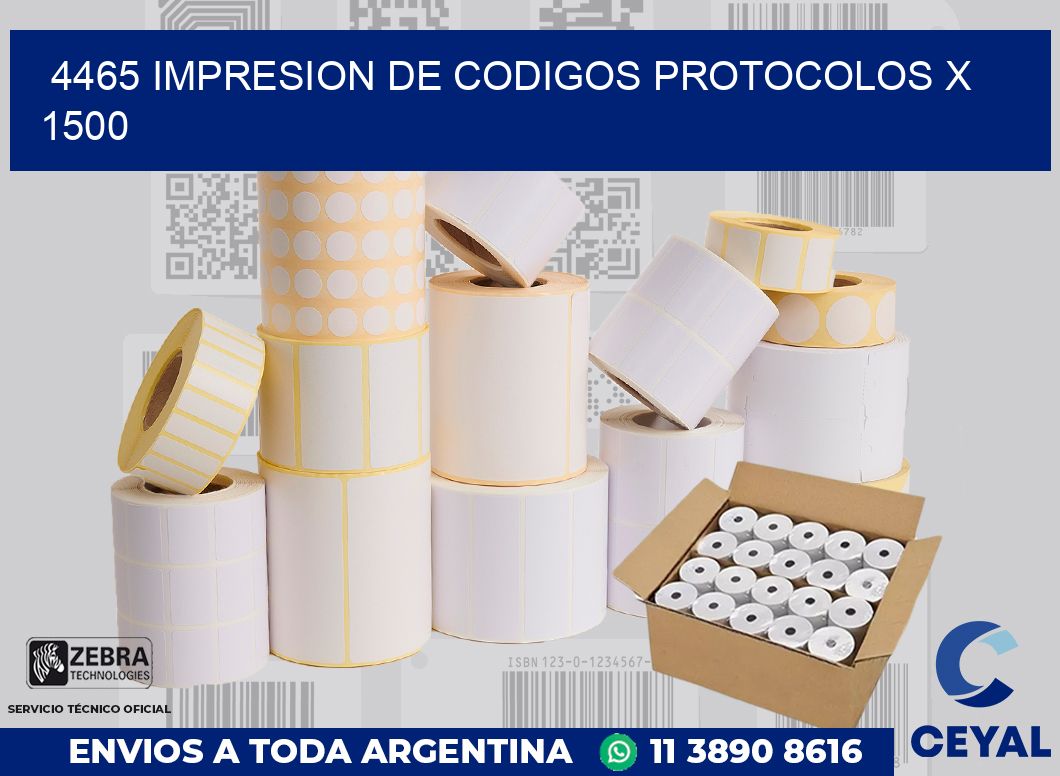 4465 impresion de codigos protocolos x 1500