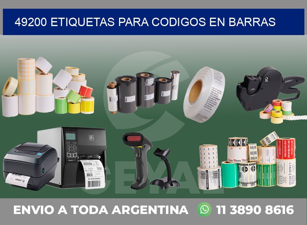 49200 ETIQUETAS PARA CODIGOS EN BARRAS