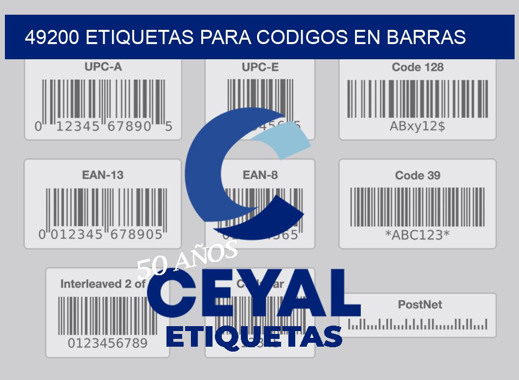 49200 ETIQUETAS PARA CODIGOS EN BARRAS