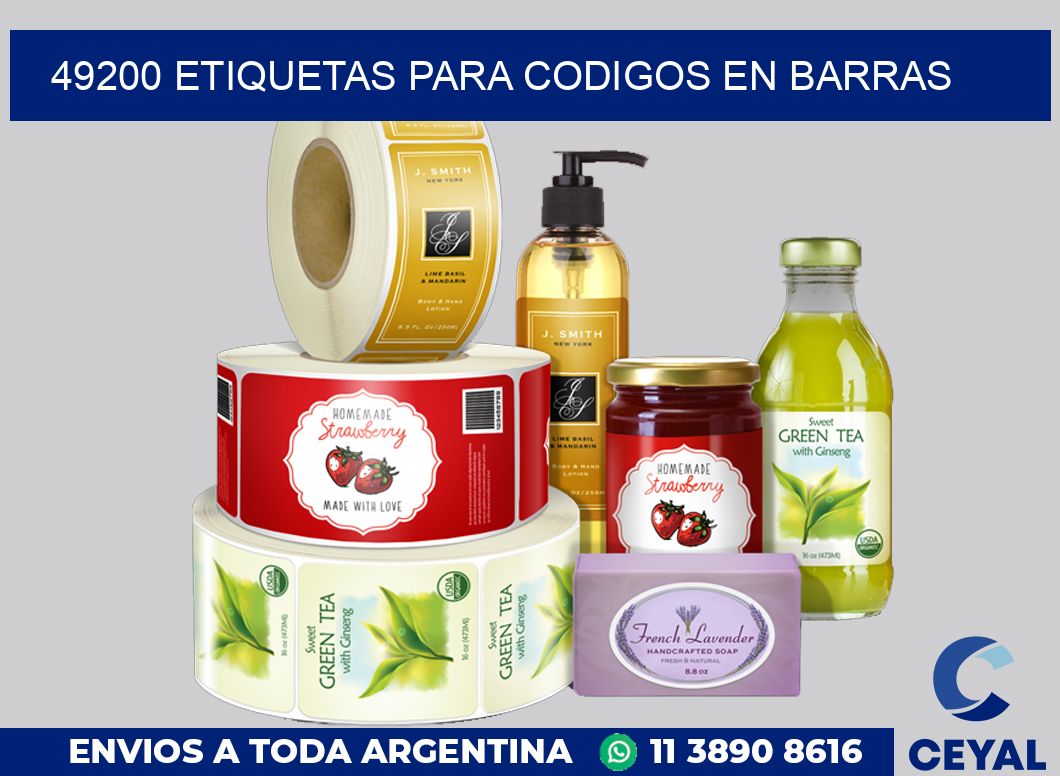 49200 ETIQUETAS PARA CODIGOS EN BARRAS