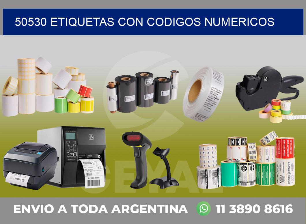 50530 ETIQUETAS CON CODIGOS NUMERICOS