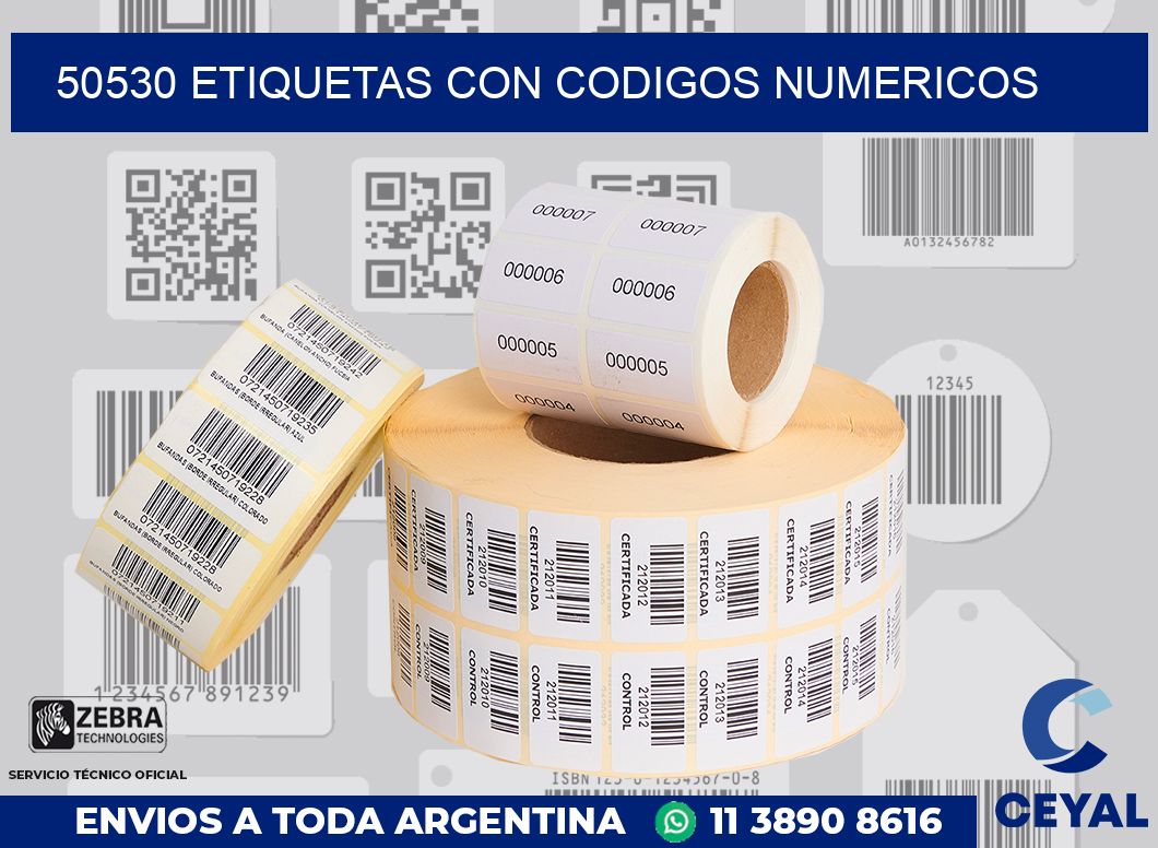 50530 ETIQUETAS CON CODIGOS NUMERICOS