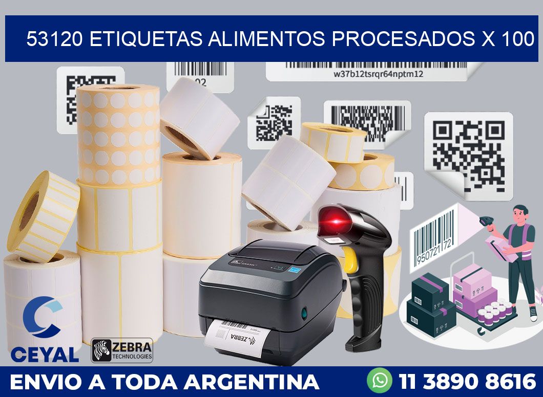 53120 etiquetas alimentos procesados x 100