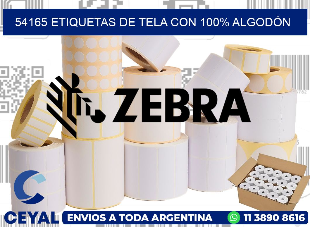 54165 ETIQUETAS DE TELA CON 100% ALGODÓN