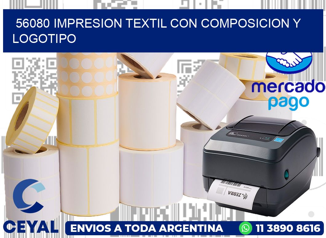 56080 IMPRESION TEXTIL CON COMPOSICION Y LOGOTIPO