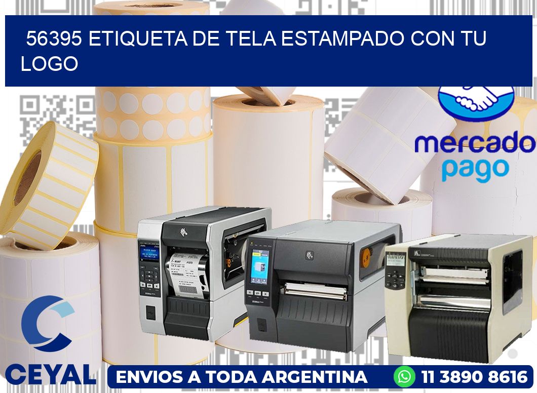 56395 ETIQUETA DE TELA ESTAMPADO CON TU LOGO