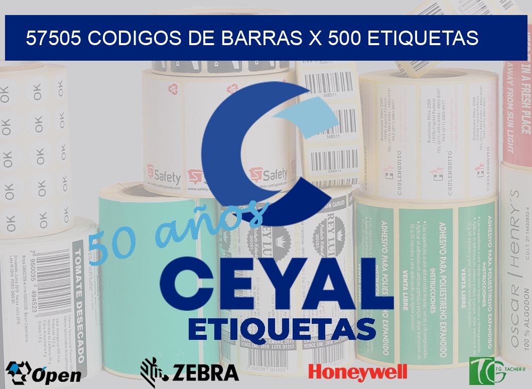 57505 codigos de barras x 500 etiquetas