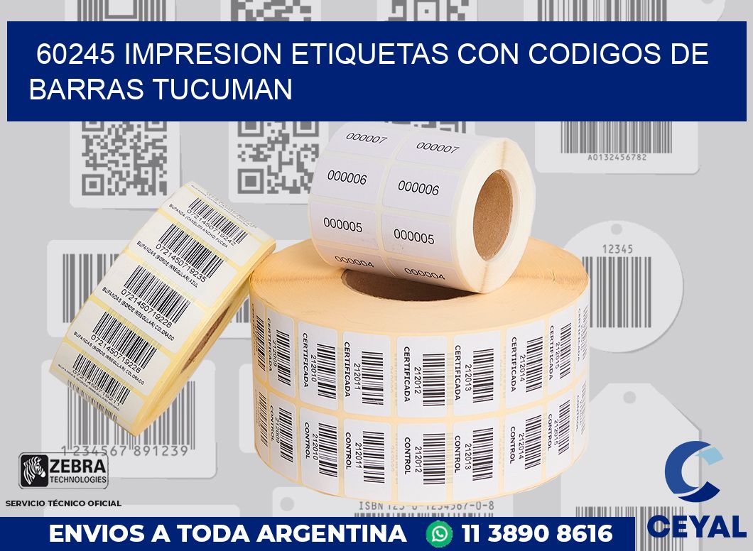 60245 IMPRESION ETIQUETAS CON CODIGOS DE BARRAS TUCUMAN