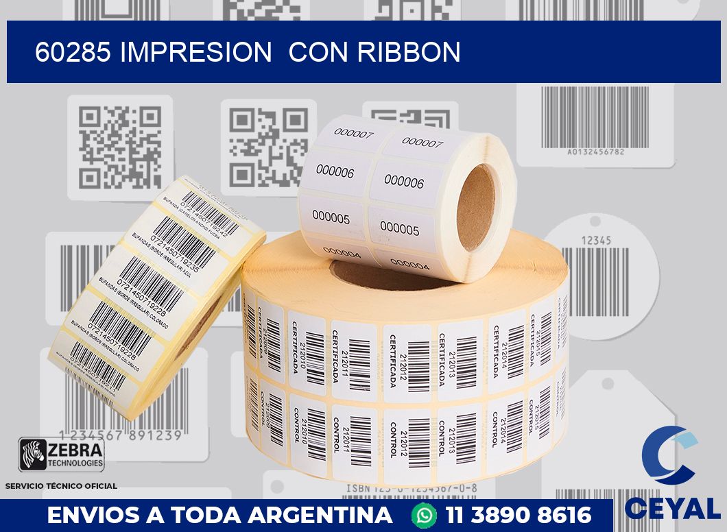 60285 impresion con ribbon