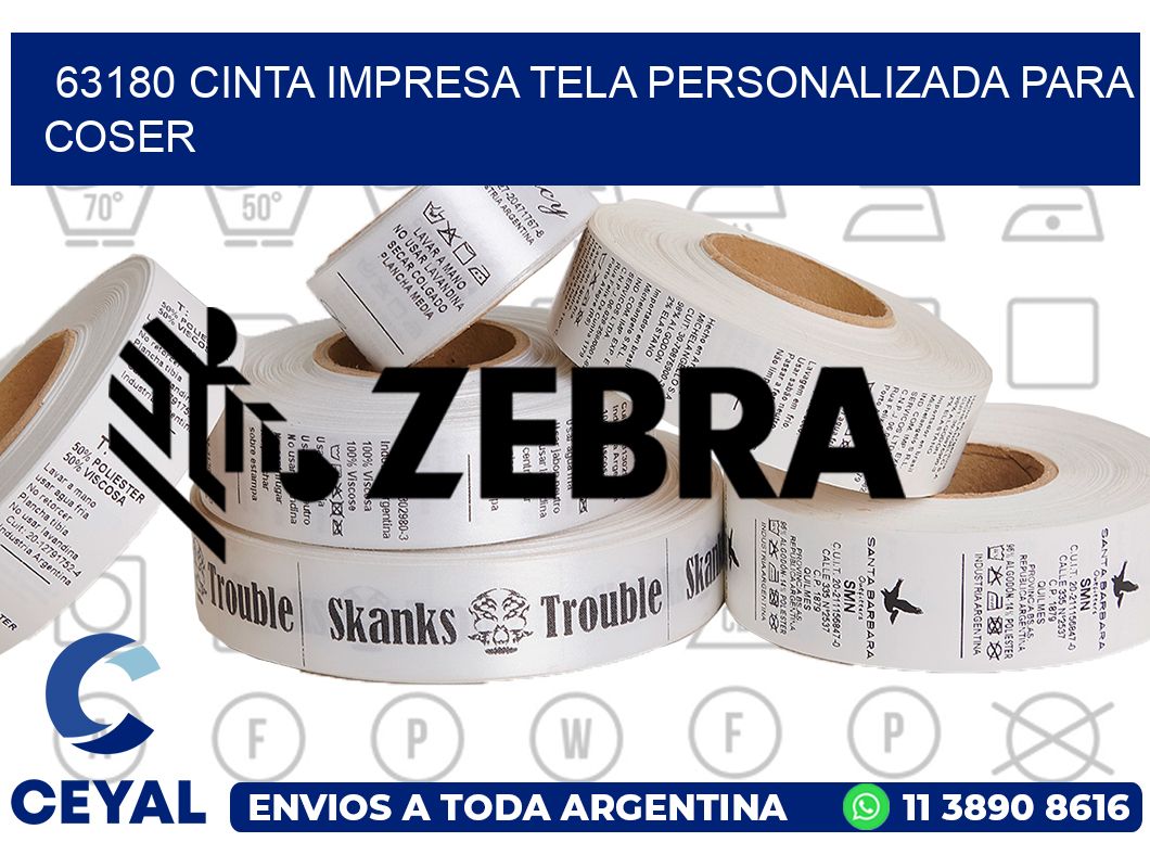 63180 CINTA IMPRESA TELA PERSONALIZADA PARA COSER