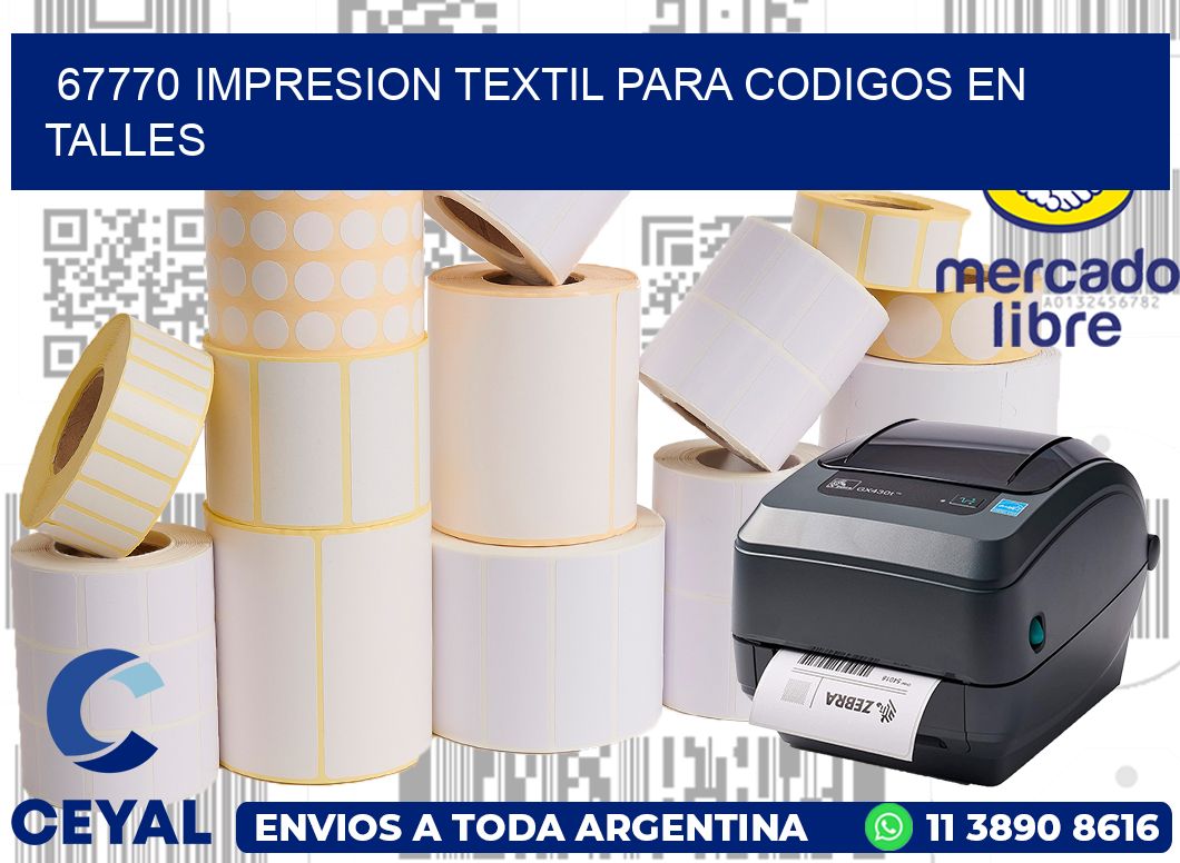 67770 IMPRESION TEXTIL PARA CODIGOS EN TALLES