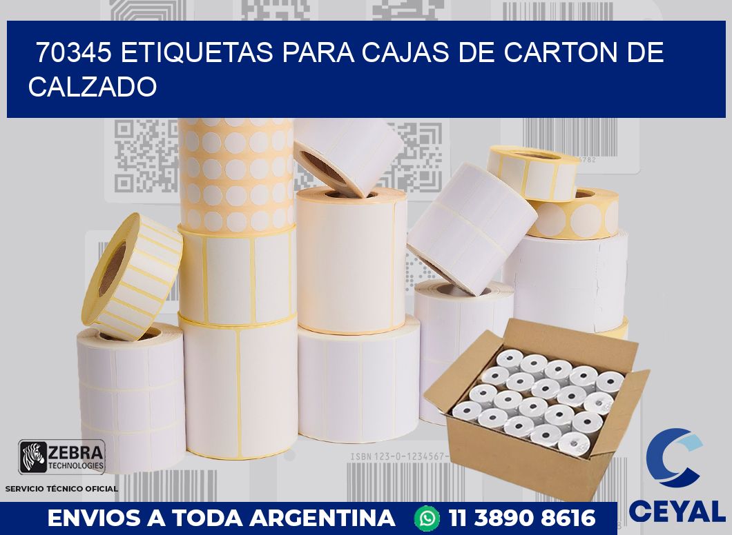 70345 ETIQUETAS PARA CAJAS DE CARTON DE CALZADO