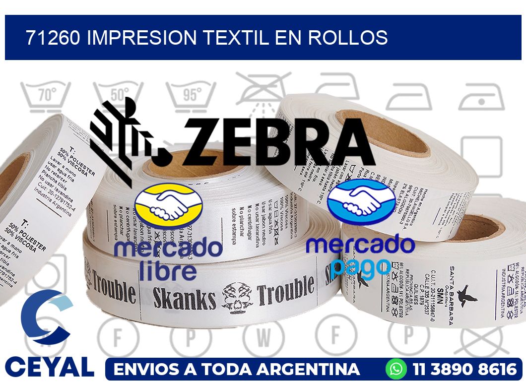 71260 IMPRESION TEXTIL EN ROLLOS