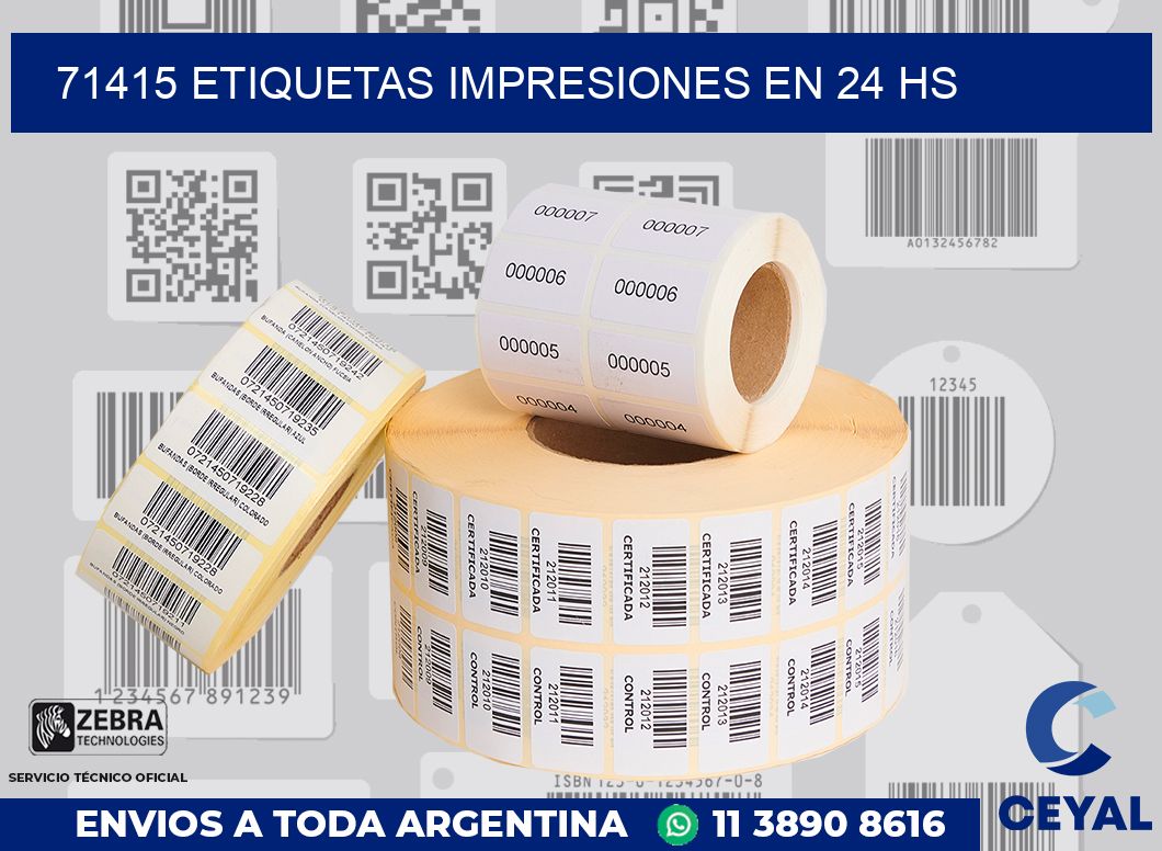 71415 Etiquetas Impresiones en 24 hs