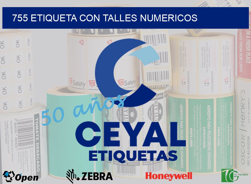 755 ETIQUETA CON TALLES NUMERICOS
