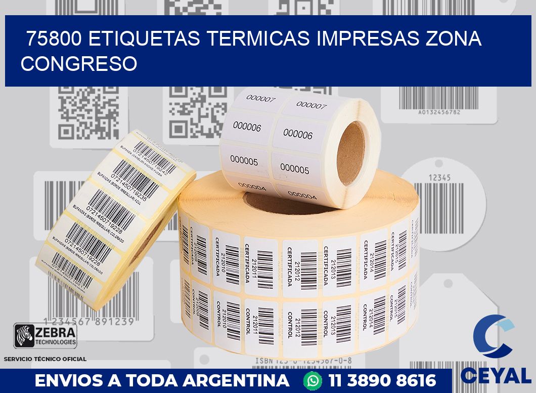 75800 ETIQUETAS TERMICAS IMPRESAS ZONA CONGRESO