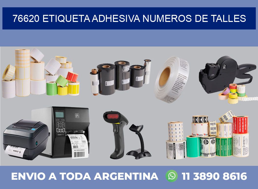 76620 ETIQUETA ADHESIVA NUMEROS DE TALLES