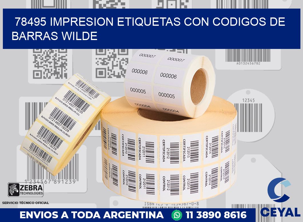 78495 IMPRESION ETIQUETAS CON CODIGOS DE BARRAS WILDE