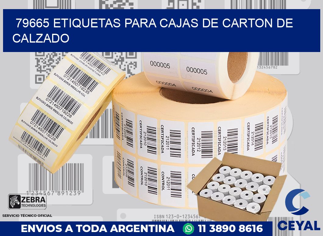 79665 ETIQUETAS PARA CAJAS DE CARTON DE CALZADO