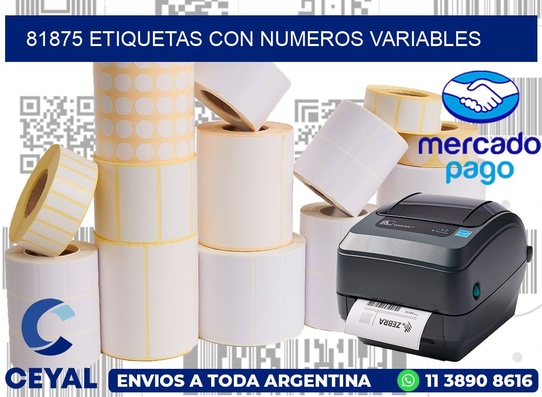81875 ETIQUETAS CON NUMEROS VARIABLES