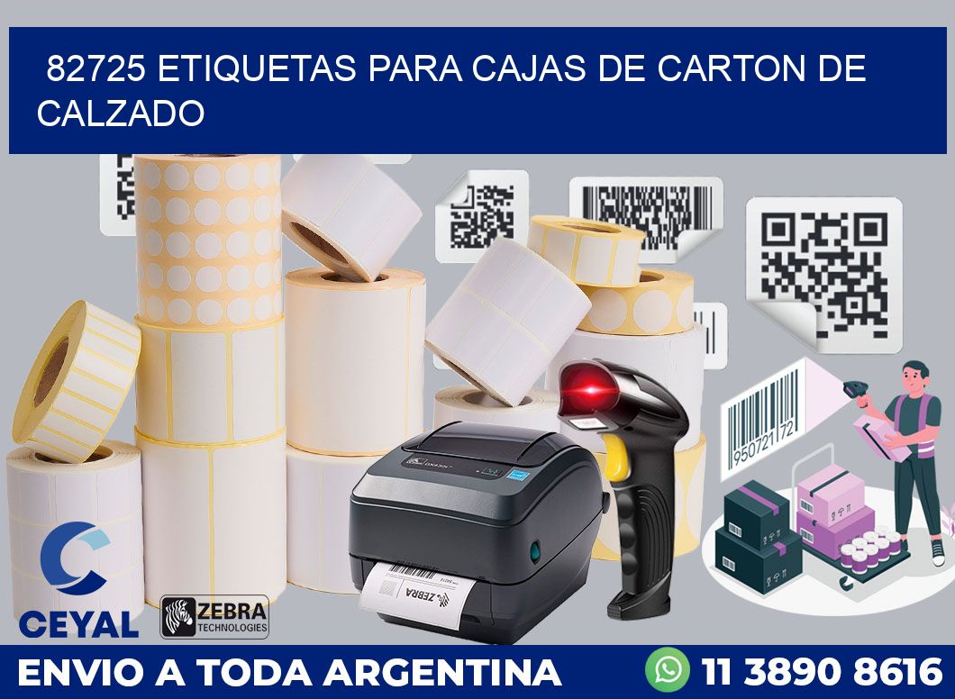 82725 ETIQUETAS PARA CAJAS DE CARTON DE CALZADO
