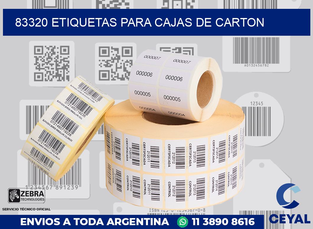 83320 ETIQUETAS PARA CAJAS DE CARTON