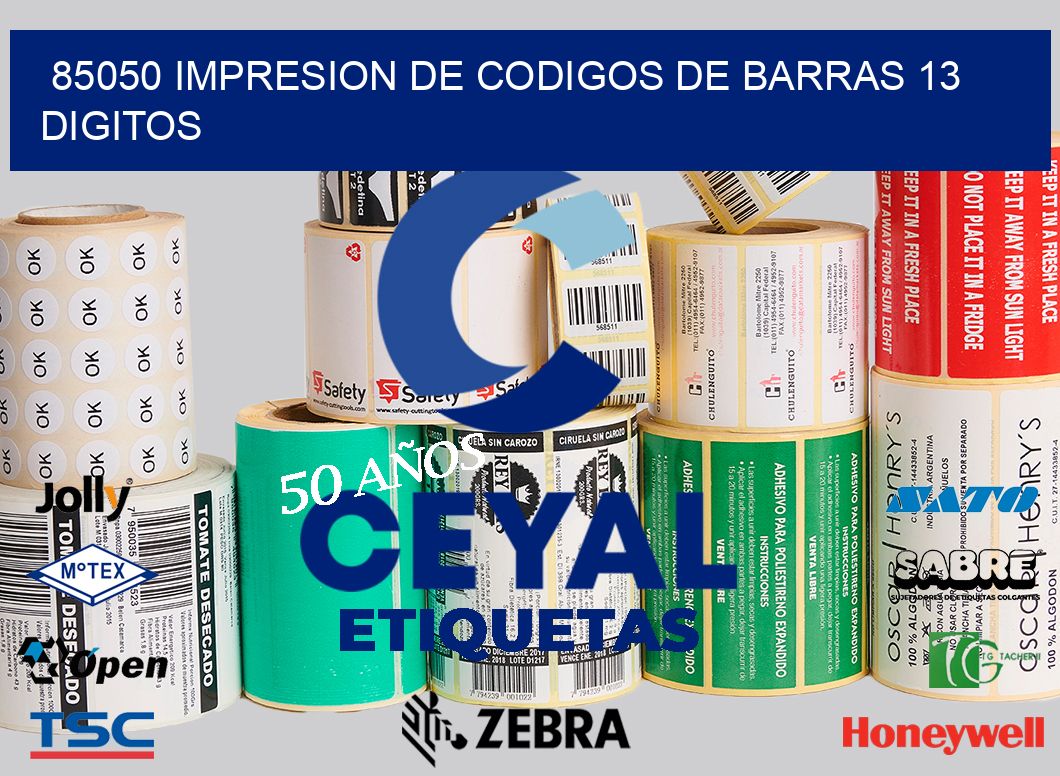 85050 IMPRESION DE CODIGOS DE BARRAS 13 DIGITOS