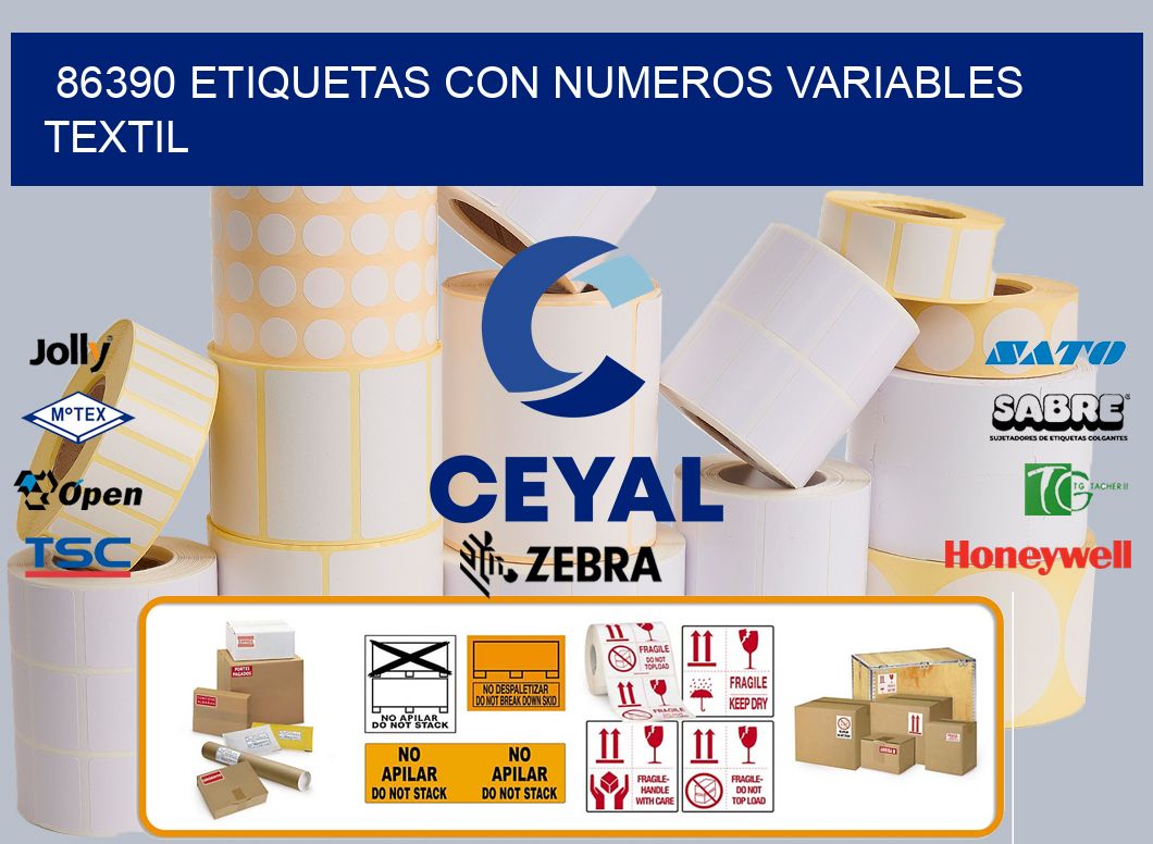 86390 ETIQUETAS CON NUMEROS VARIABLES TEXTIL