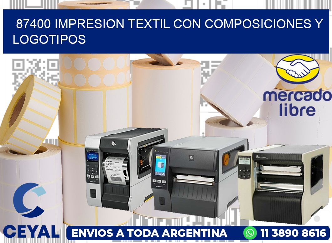 87400 IMPRESION TEXTIL CON COMPOSICIONES Y LOGOTIPOS