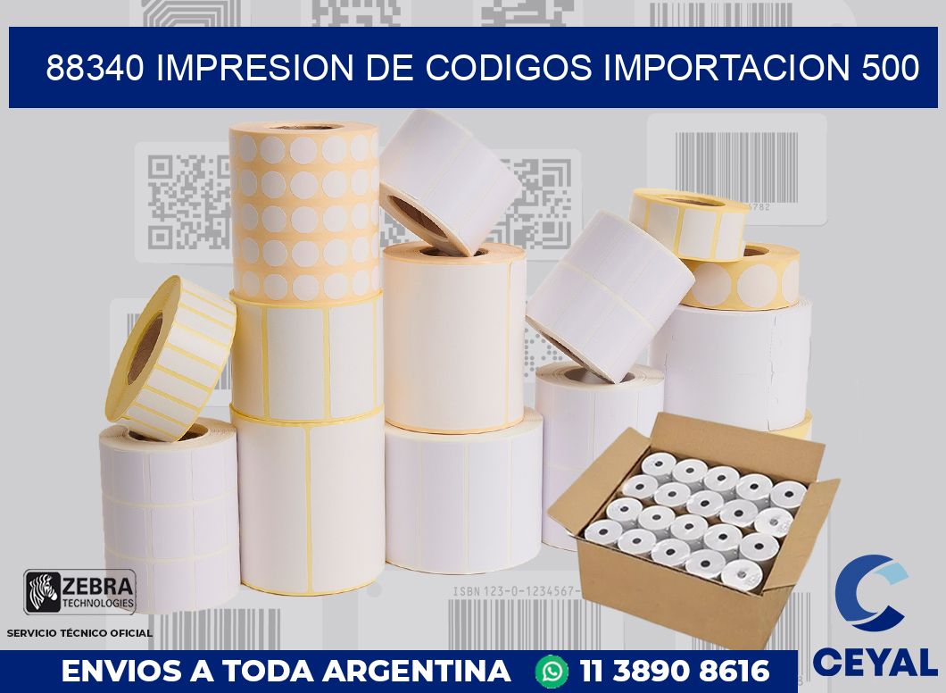 88340 impresion de codigos importacion 500