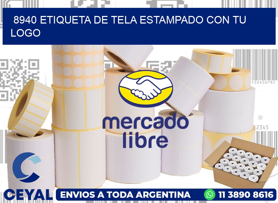 8940 ETIQUETA DE TELA ESTAMPADO CON TU LOGO