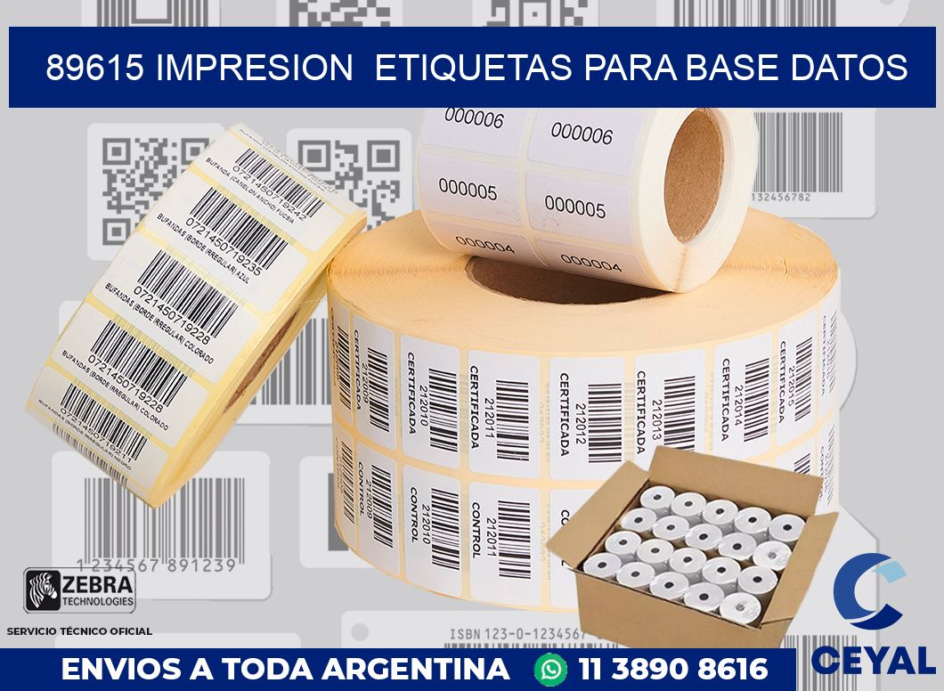 89615 impresion  etiquetas para base datos