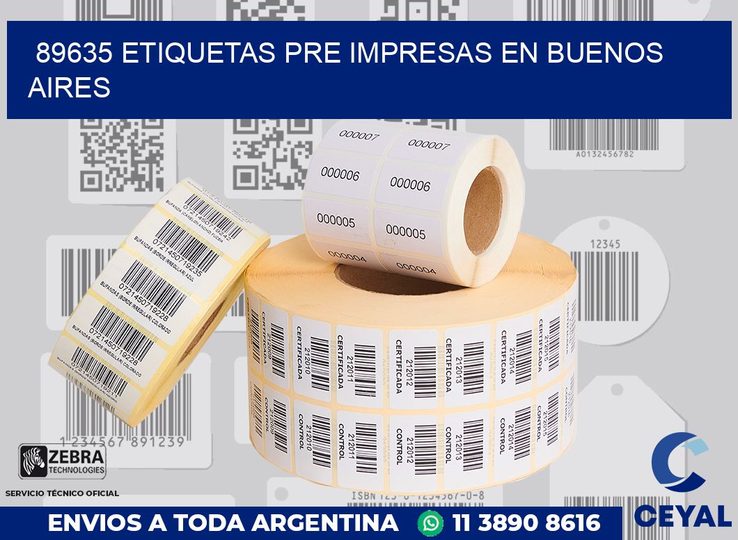 89635 ETIQUETAS PRE IMPRESAS EN BUENOS AIRES