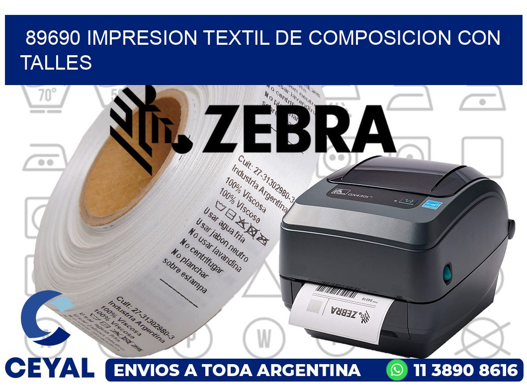 89690 IMPRESION TEXTIL DE COMPOSICION CON TALLES