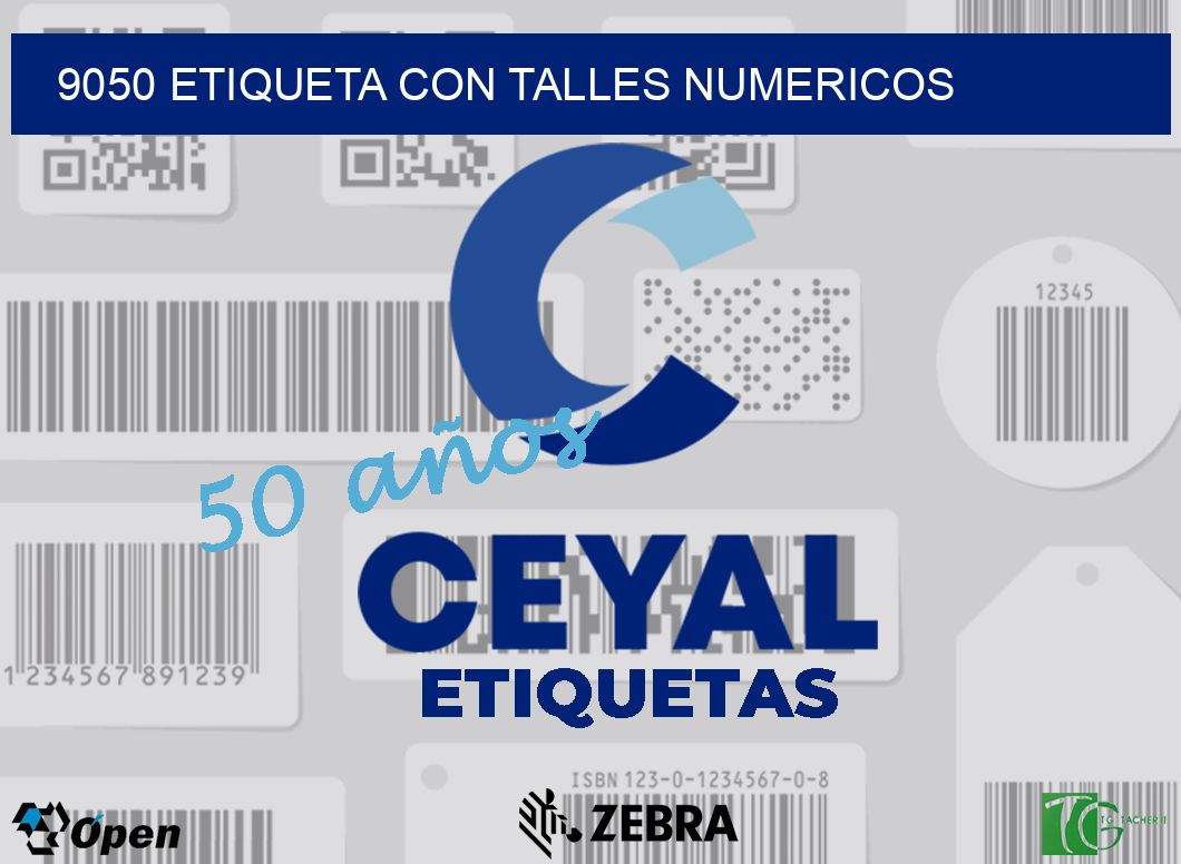 9050 ETIQUETA CON TALLES NUMERICOS