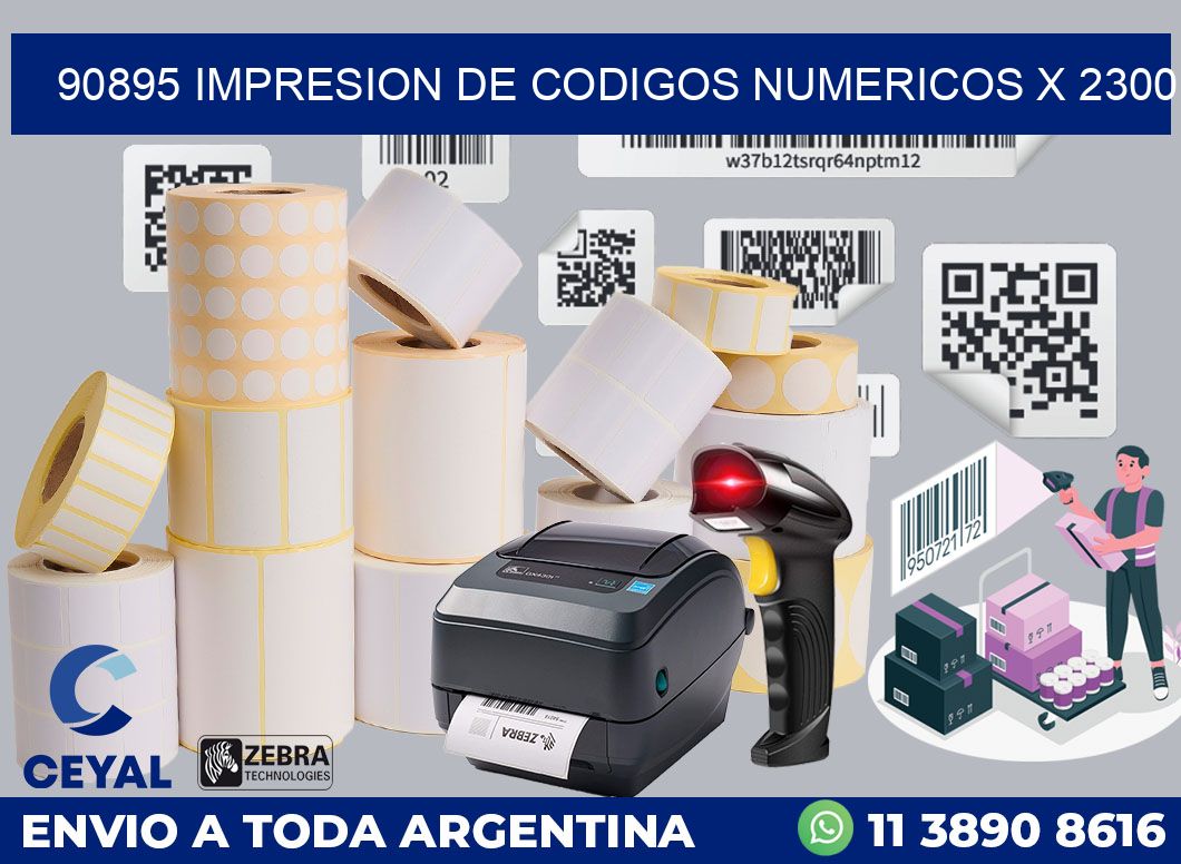 90895 impresion de codigos numericos x 2300