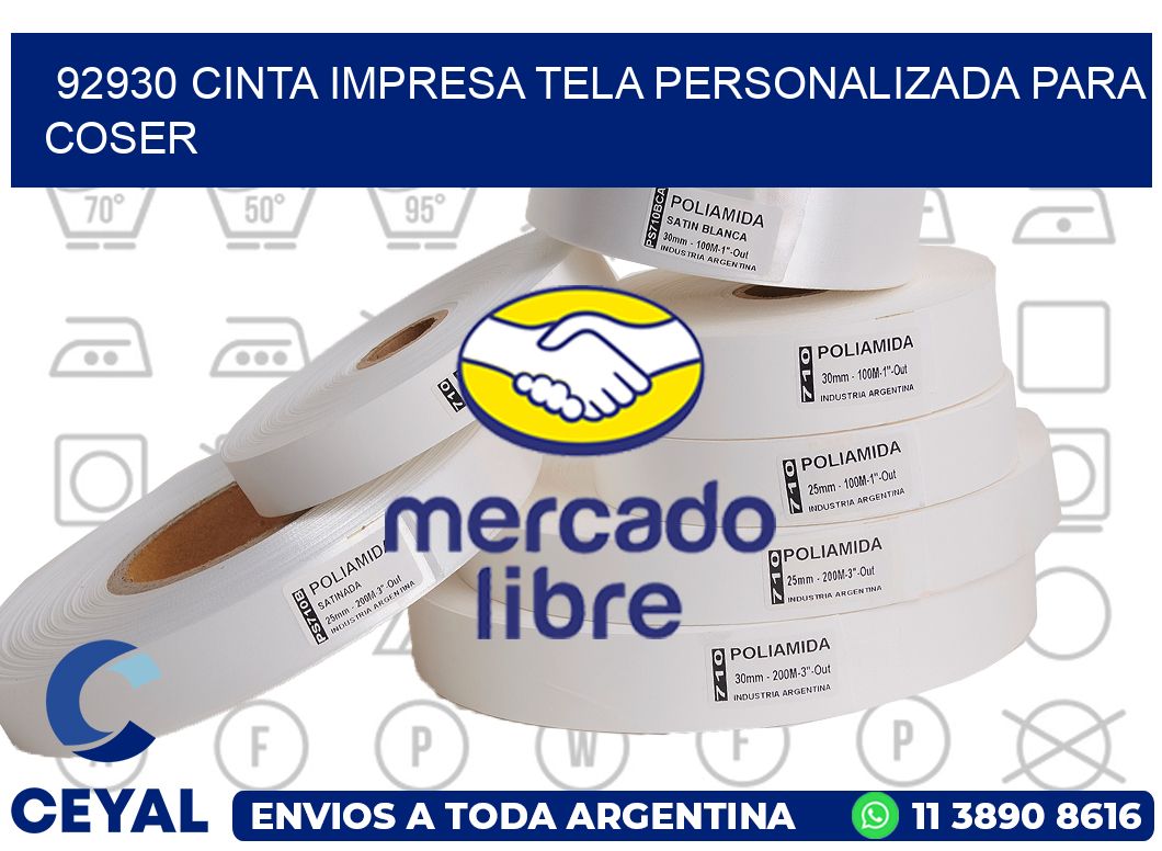 92930 CINTA IMPRESA TELA PERSONALIZADA PARA COSER