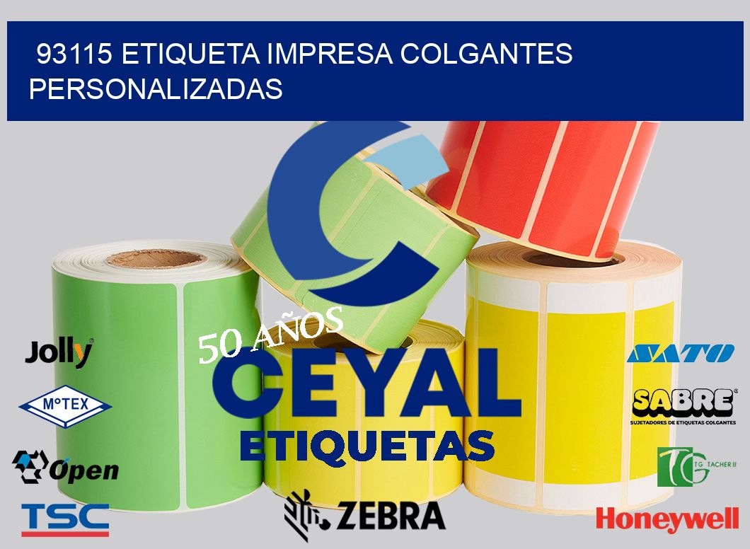 93115 ETIQUETA IMPRESA COLGANTES PERSONALIZADAS