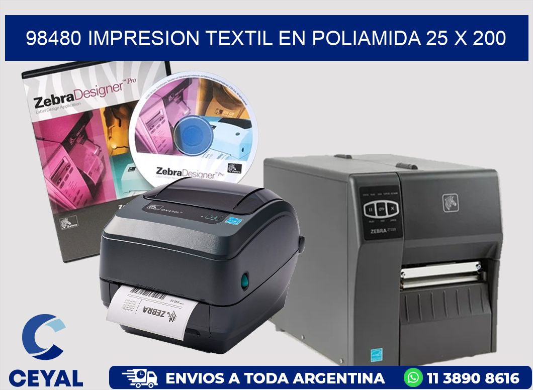 98480 IMPRESION TEXTIL EN POLIAMIDA 25 X 200