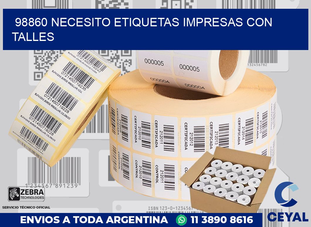 98860 NECESITO ETIQUETAS IMPRESAS CON TALLES