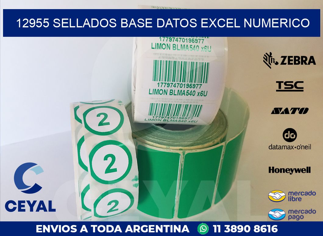 12955 sellados base datos excel numerico