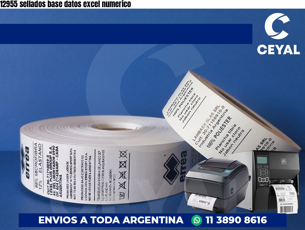 12955 sellados base datos excel numerico