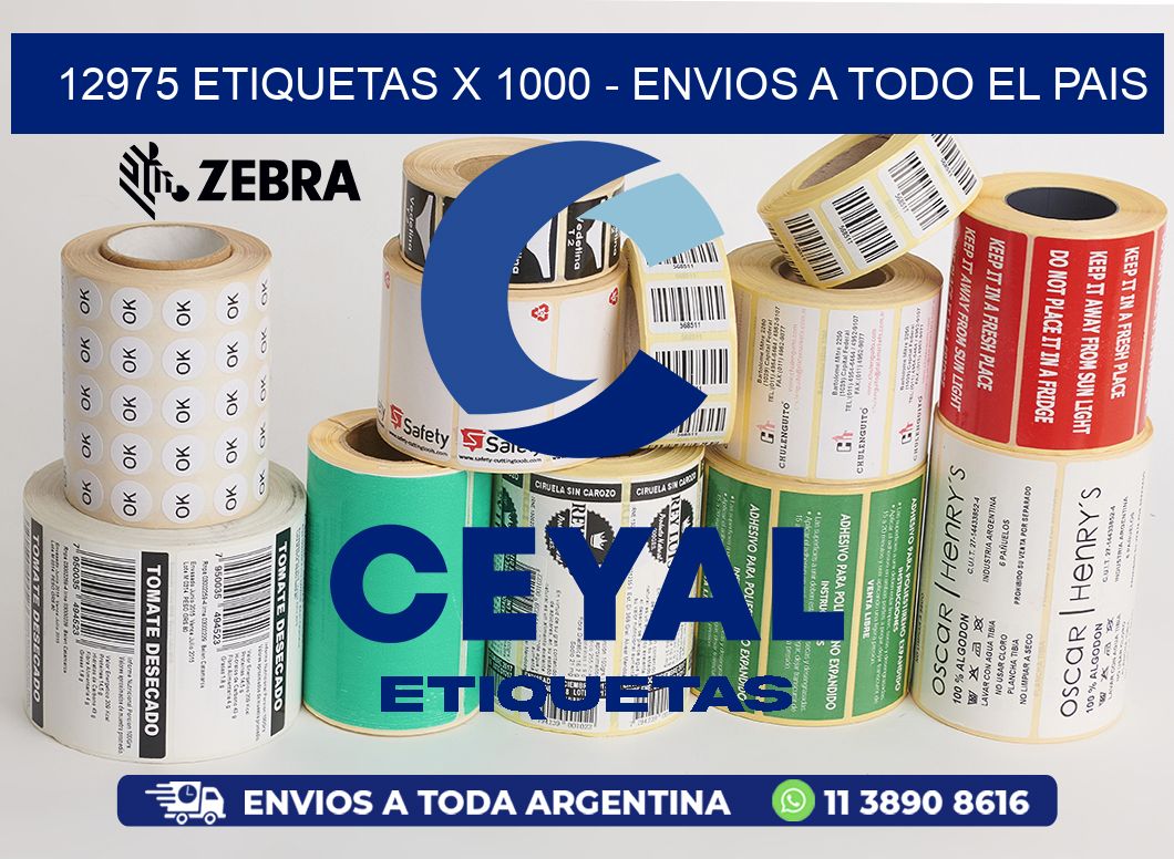 12975 ETIQUETAS X 1000 - ENVIOS A TODO EL PAIS