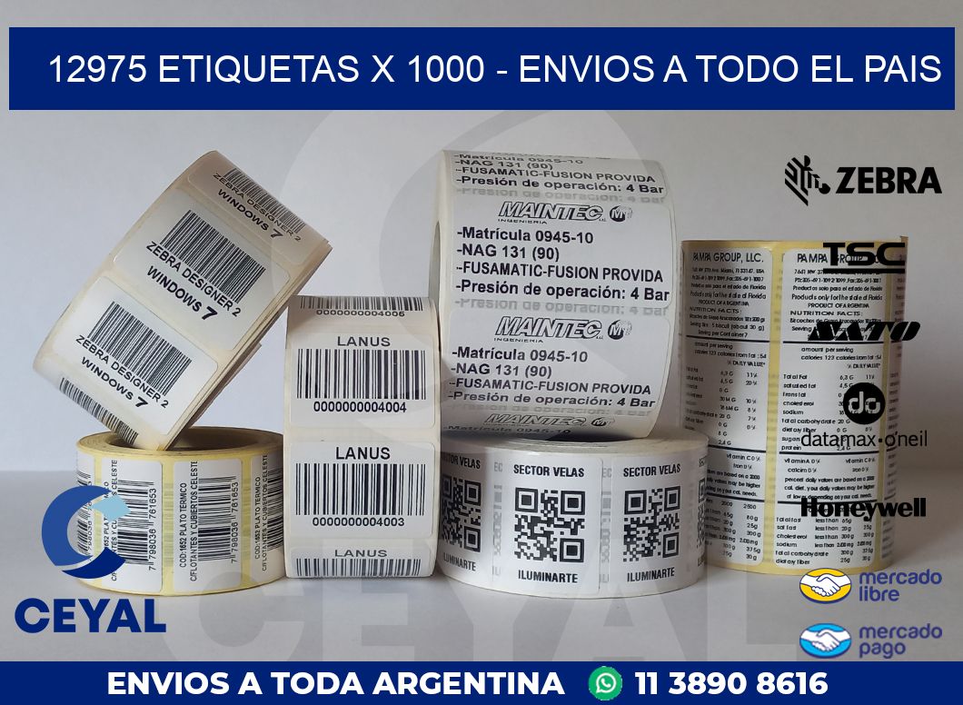 12975 ETIQUETAS X 1000 – ENVIOS A TODO EL PAIS