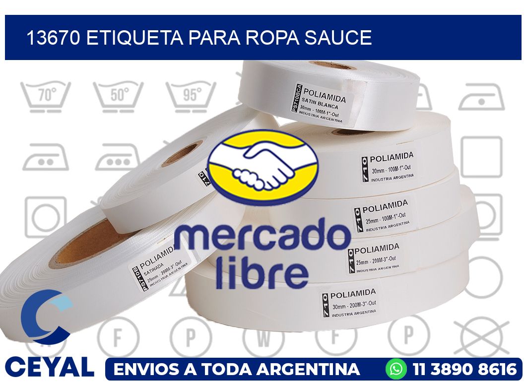 13670 ETIQUETA PARA ROPA SAUCE